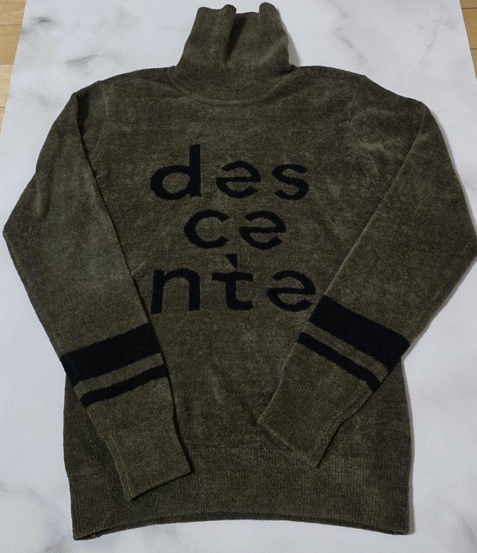 【デサントゴルフ】タートルネックインターシャモールセーター