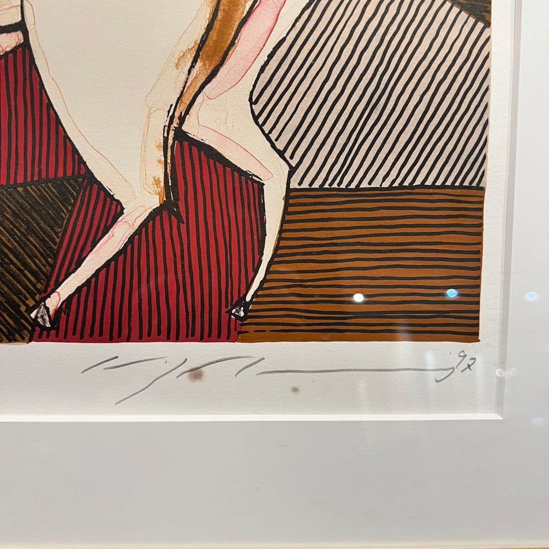 池田満寿夫 【白い牛】 リトグラフ 直筆サイン　エディッション94/150