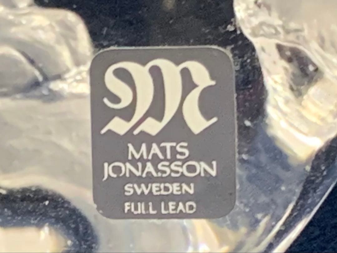 Mats Jonasson 山猫のクリスタル彫像