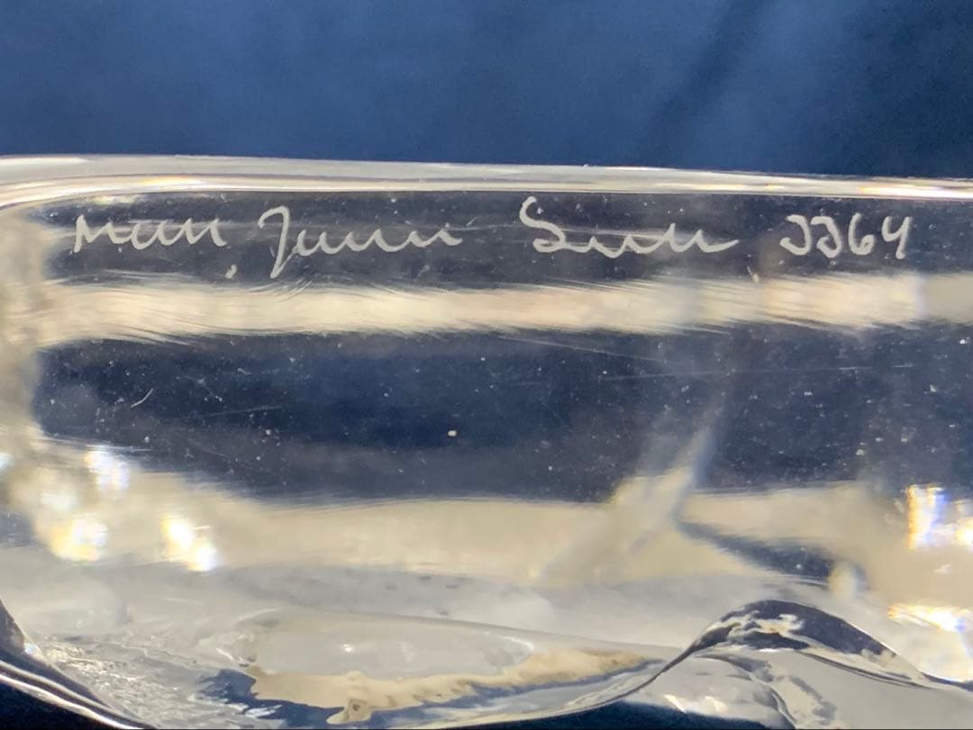 Mats Jonasson 山猫のクリスタル彫像