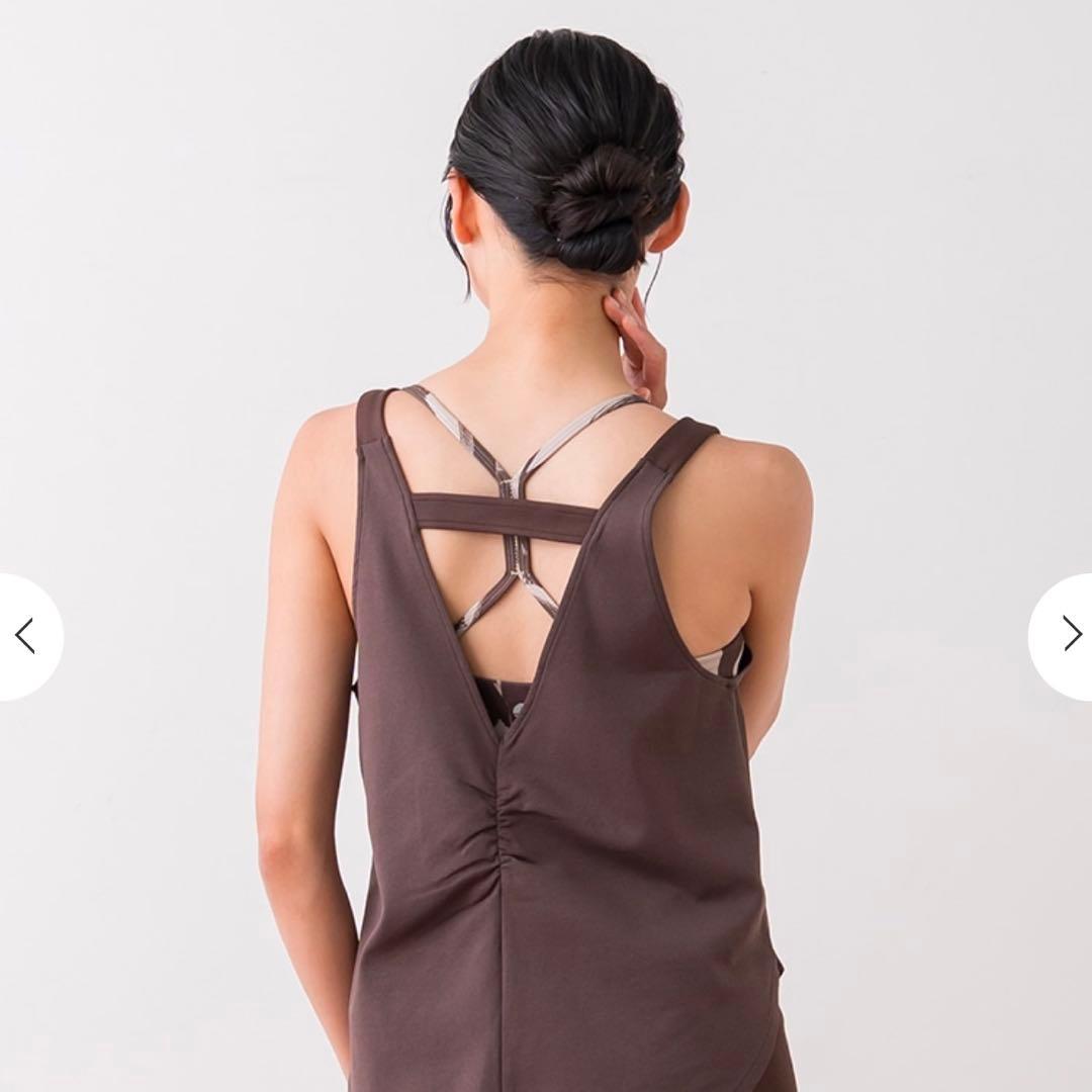 SUKALA 新品 ハートプリントセパレートタンクトップ Lサイズ　ブラウン