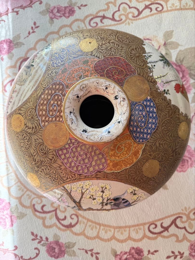 美術品 陶器 鳥と鶏の絵柄