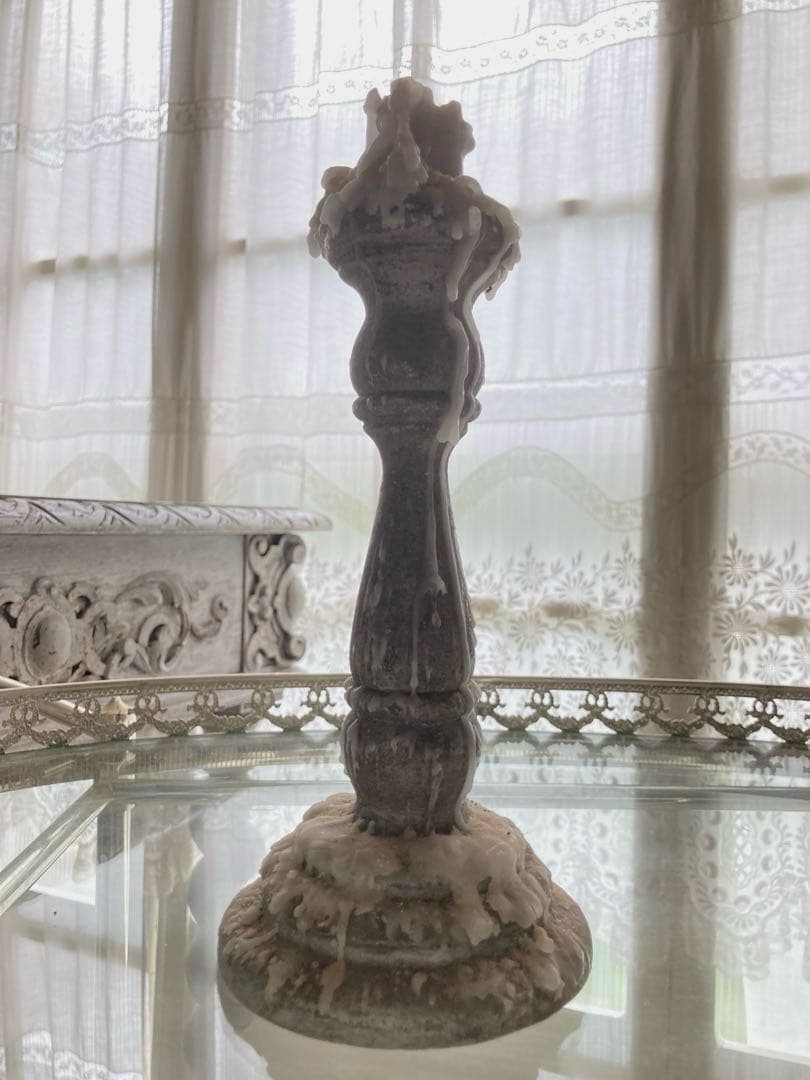 【希少】フランス　19世紀　アンティーク　キャンドルスタンド　シャビー