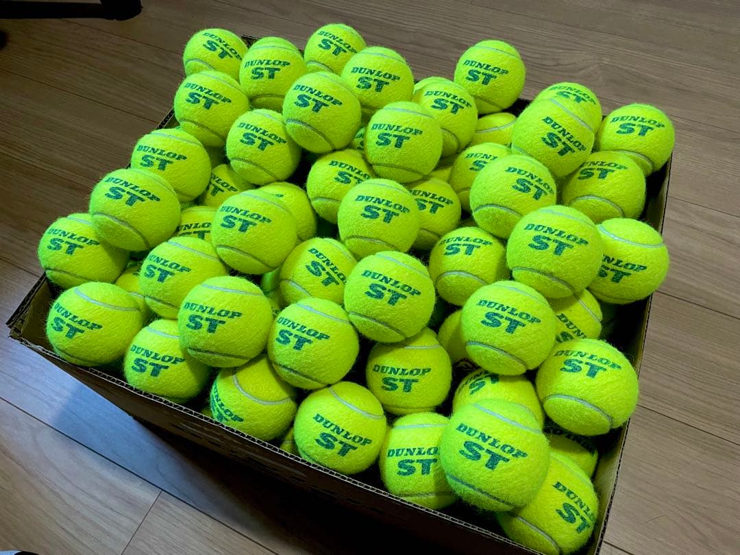 女子練3日　12月23日開封 中古硬式テニスボール50球　オレンジボール30球