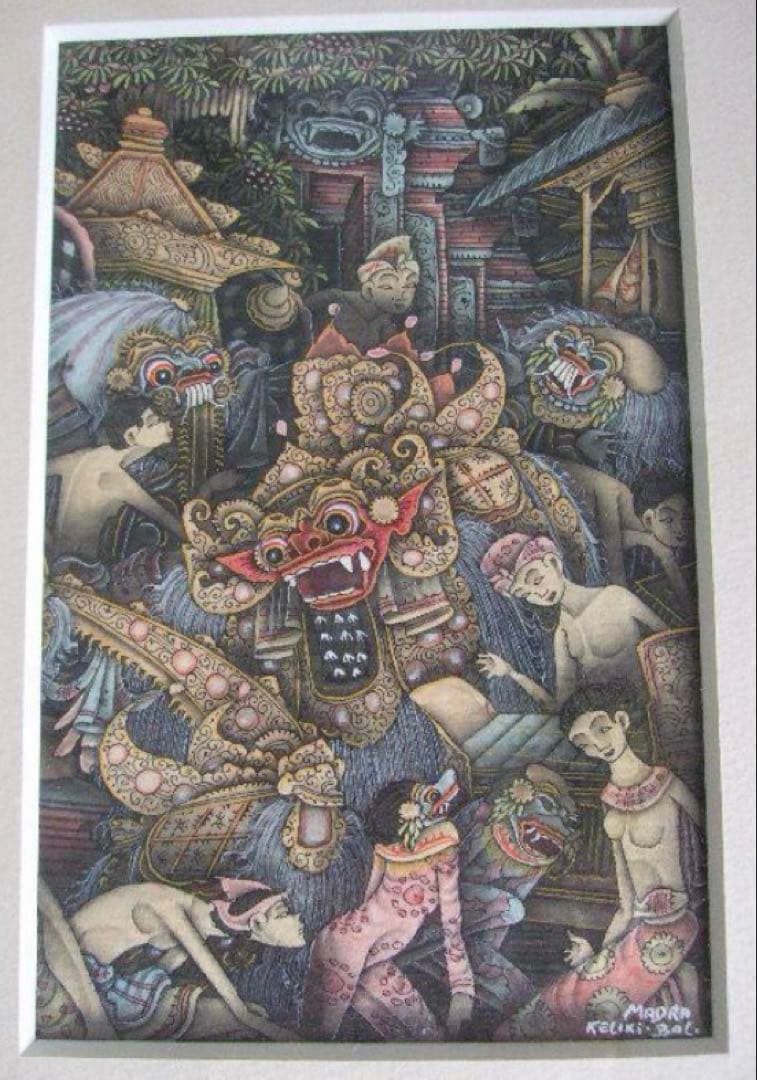 バリ島　バリアート　絵画　細密画 MADRA