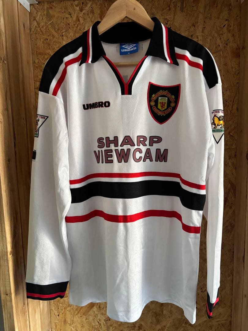 97-99マンチェスターユナイテッド7番ベッカム/長袖ユニフォームXL