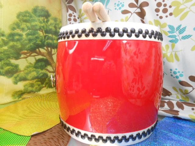 R(送料無料)33.980円　エイサー大太鼓36cm撥二本付きとサージ/モス布