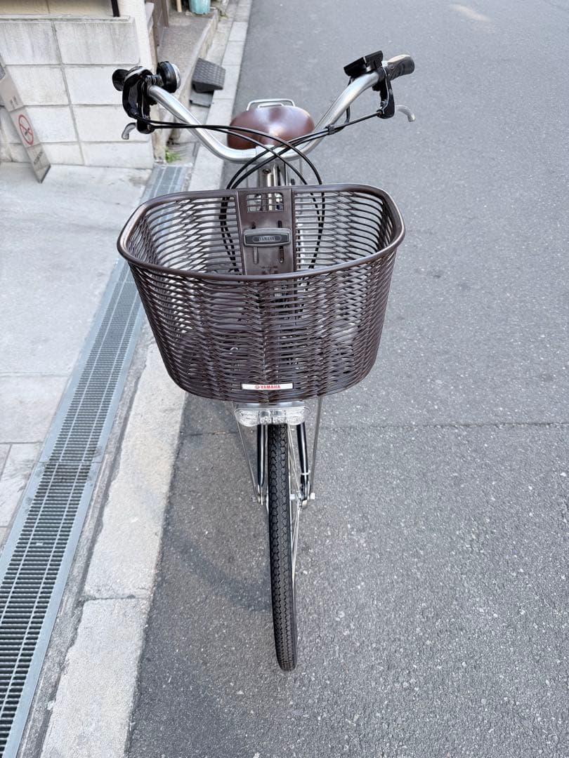 大阪府　ヤマハ　電動アシスト自転車 黒 バスケット付き