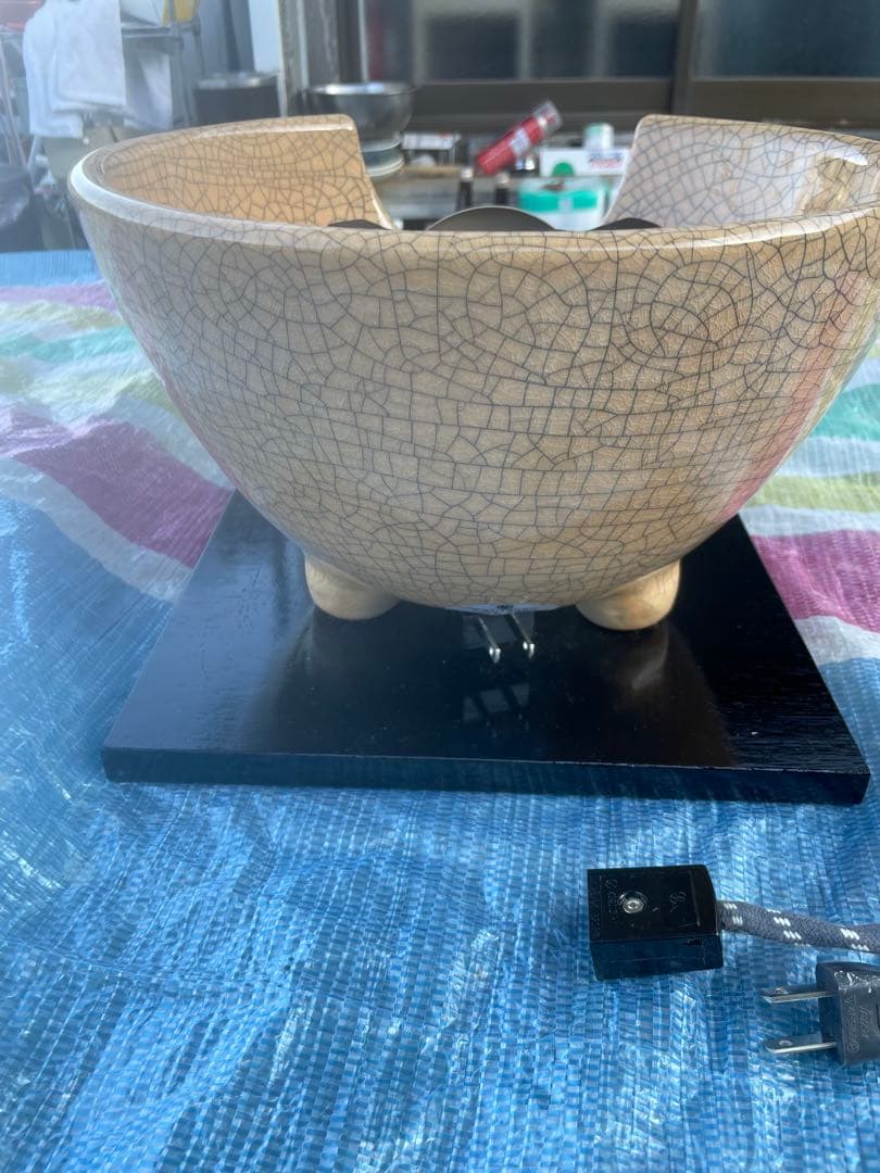 ￼茶道具 野々田式 風炉型電熱器 ヒーター さつま琵琶色A元箱