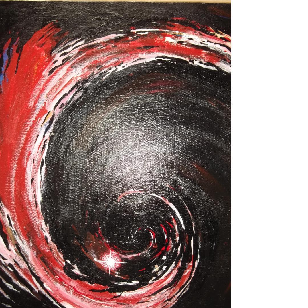 真作保証　クリア・クリムゾン「暗黒星雲の彼方に希望は輝く」素晴らしい逸品！