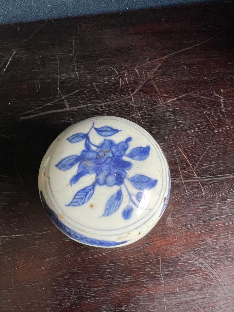 印盒　印泥の入れ物　陶磁器　篆刻用品　書道　香盒　印ごう　印泥