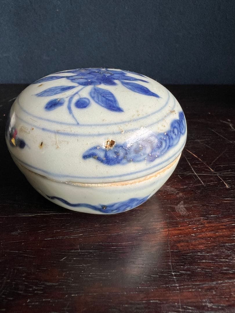 印盒　印泥の入れ物　陶磁器　篆刻用品　書道　香盒　印ごう　印泥