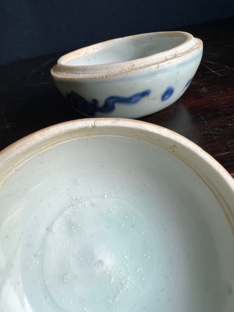 印盒　印泥の入れ物　陶磁器　篆刻用品　書道　香盒　印ごう　印泥