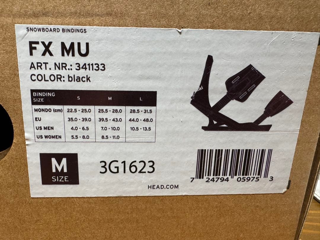 head スノーボードビンディング ブラック　サイズＭ