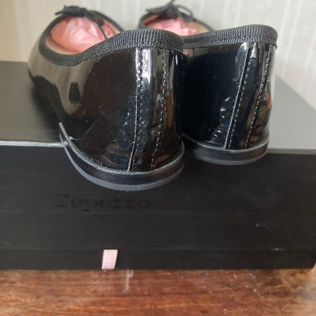 Repetto 黒エナメルバレエシューズ 黒 23cm 新品未使用