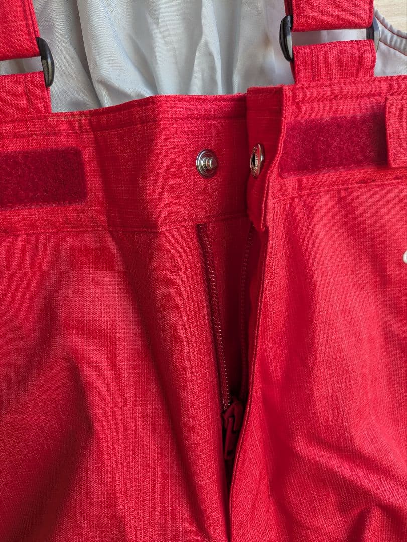 デサント 子ども用スキーウェア /サイズ調整可能 黒/赤 着脱フード付き130