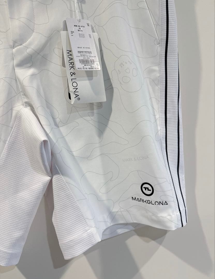 新品 ★ MARK&LONA ショーツ 白 マーク＆ロナ ハーフパンツ