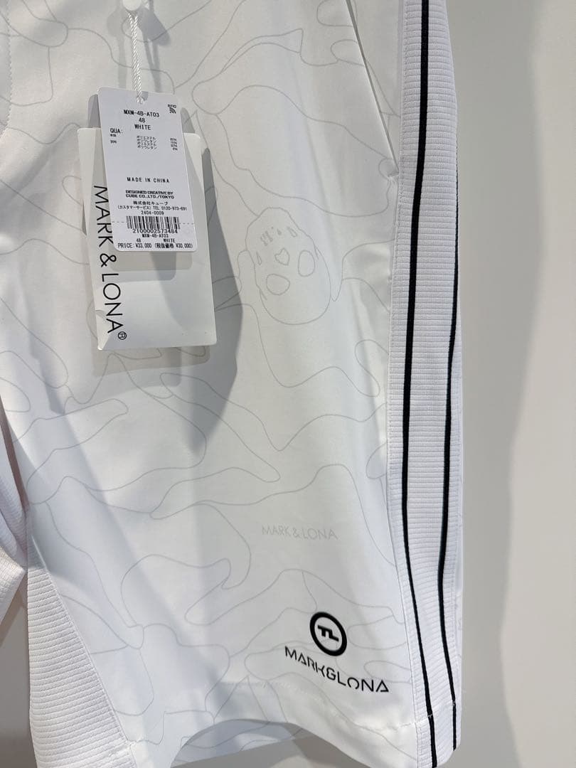 新品 ★ MARK&LONA ショーツ 白 マーク＆ロナ ハーフパンツ
