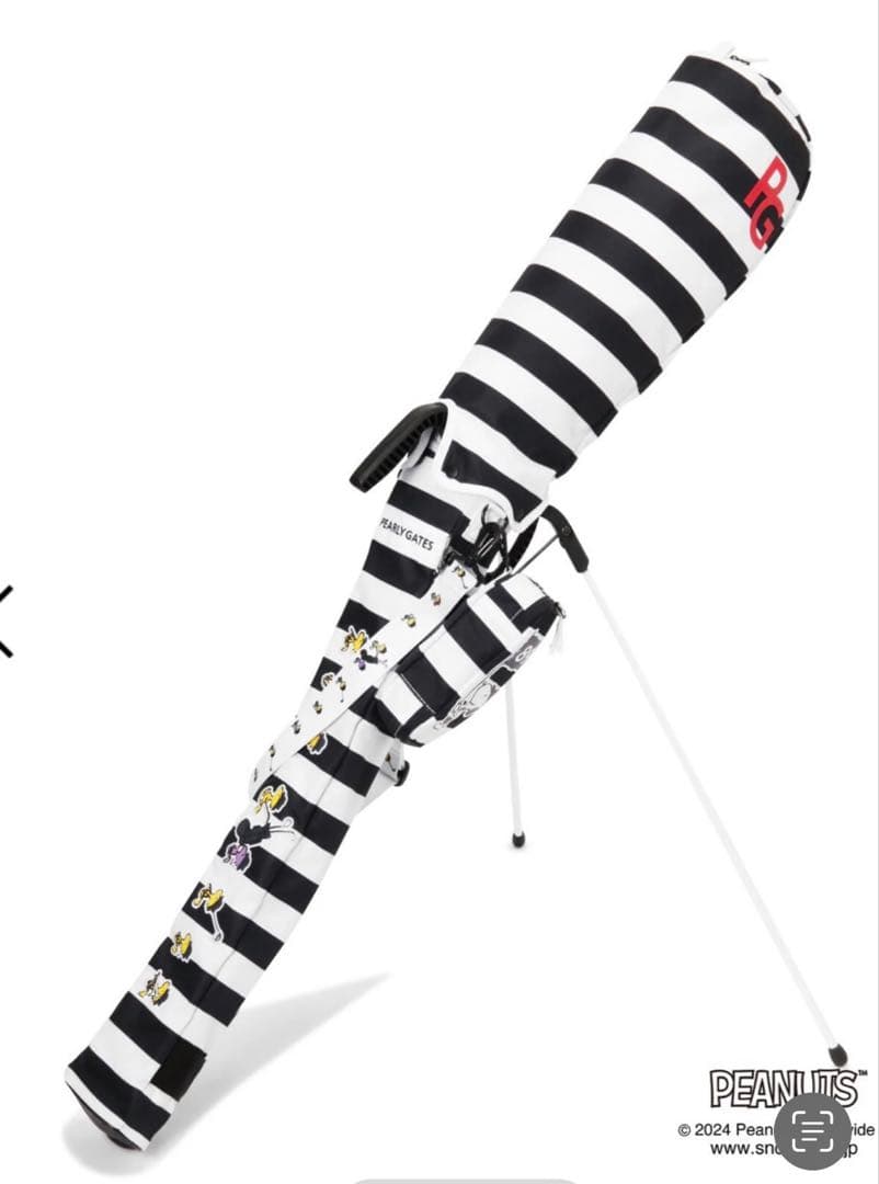 パーリーゲイツ SNOOPY スヌーピー セルフスタンドバッグ ボーダー柄