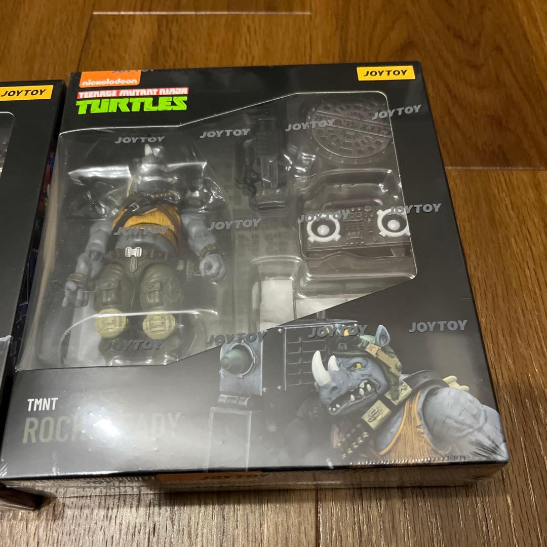 JoyToy 2体セット TMNT ビーバップ ロックステディ 新品