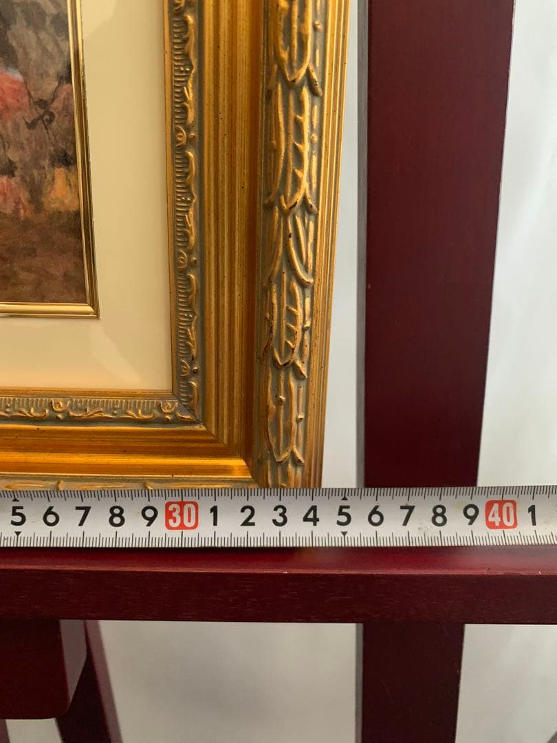 ルノワール 花瓶の花　印刷画　金　額縁　フレーム　絵画　アート