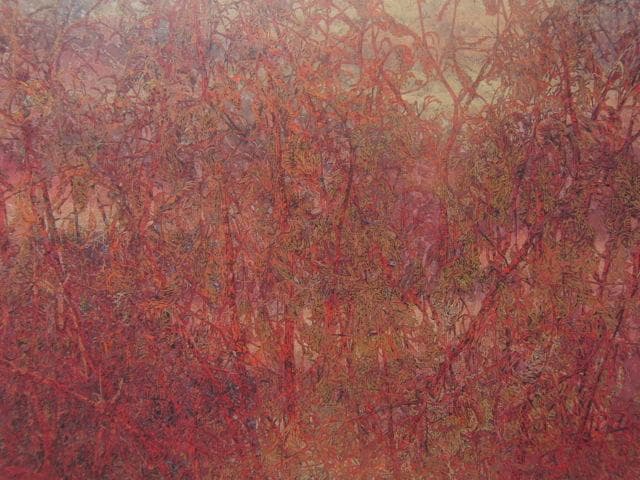 角田信四郎、【秋草】、希少な額装用画集より、状態良好、新品額装付