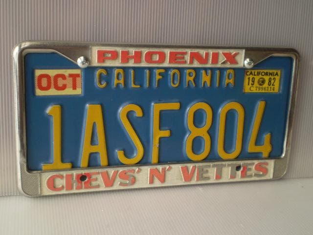 1ASF804' California'USAカルフォルニアライセンスプレート。