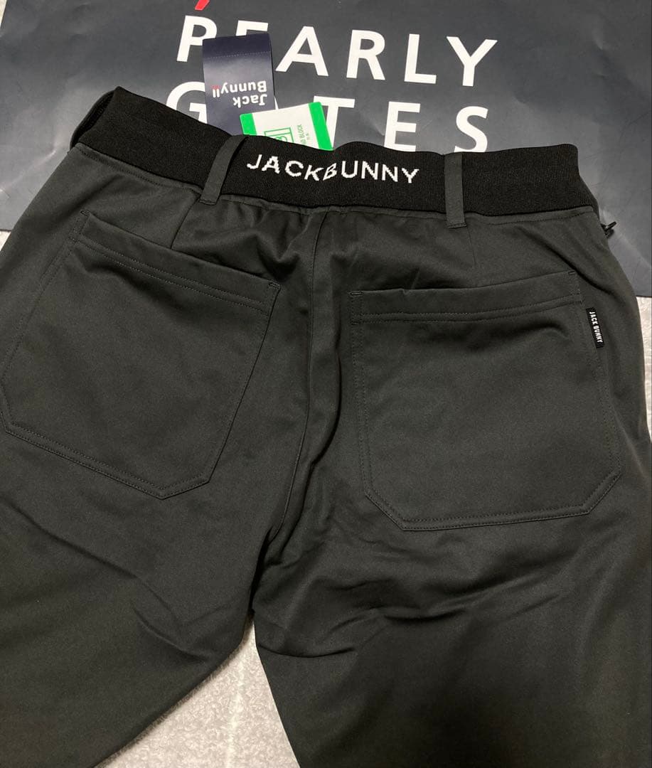 新品 パーリーゲイツ ジャックバニー エアシャット裏フリース防風パンツ 6LL黒