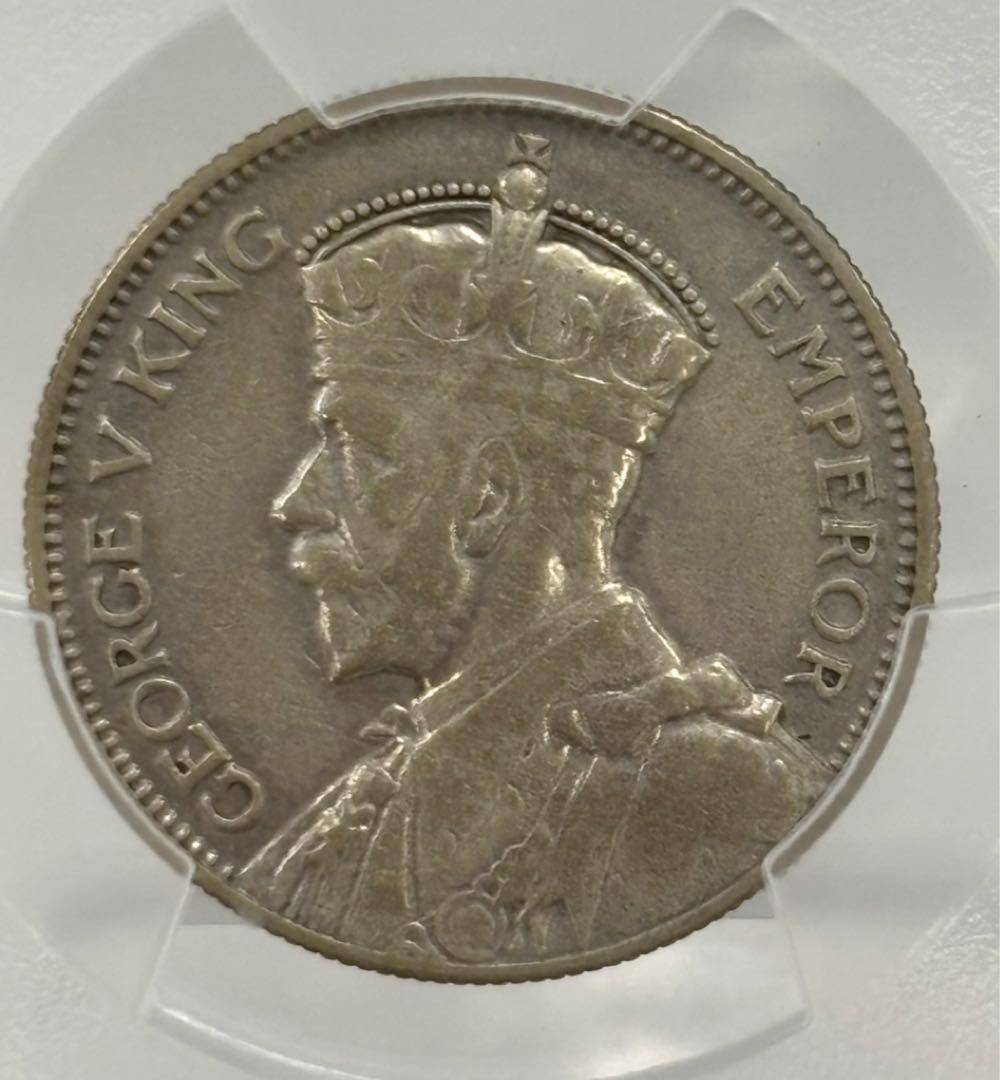 1935年特年ニュージーランドワイタンギ記念シリング銀貨ジョージ5世／マオリ戦士