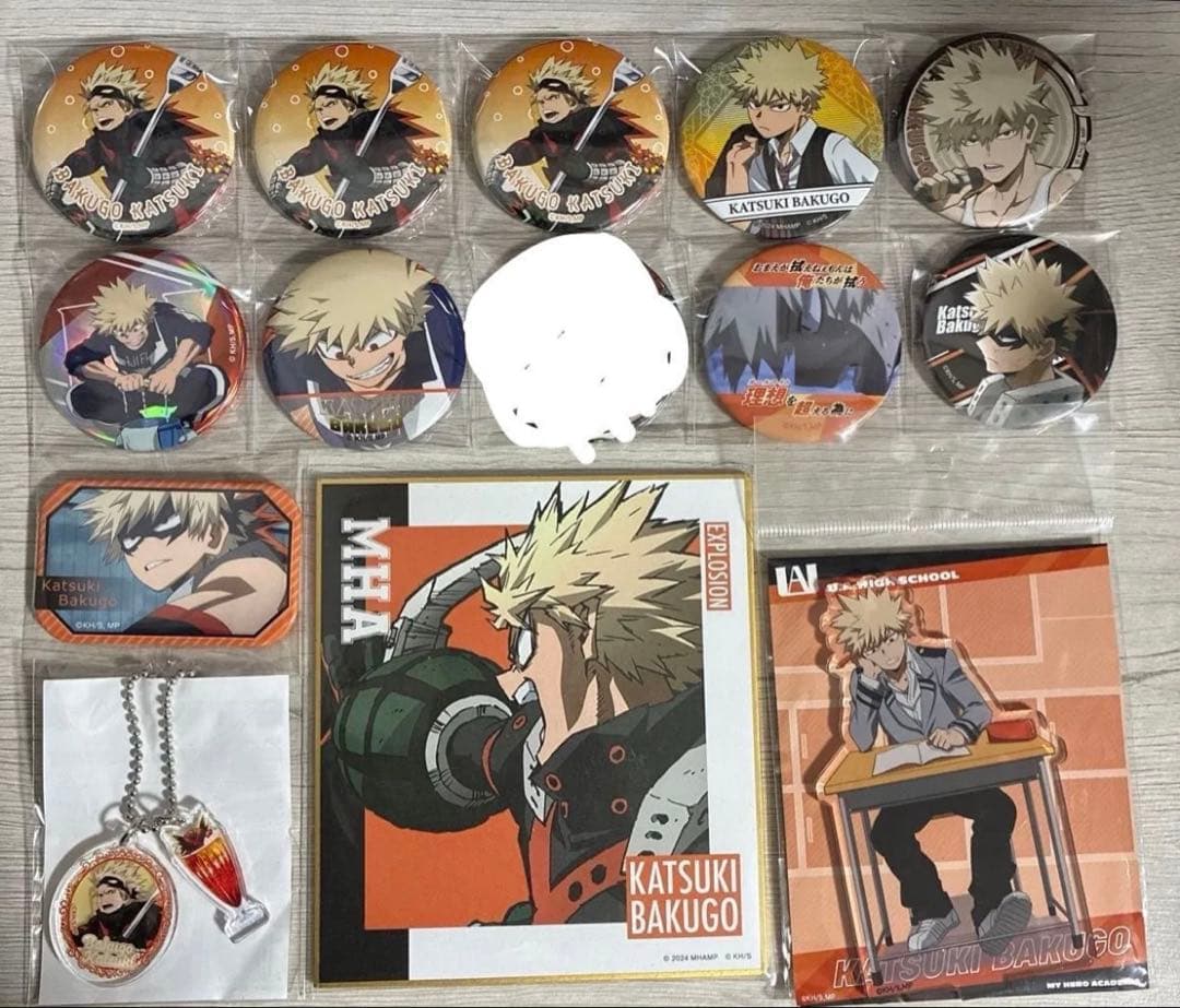 僕のヒーローアカデミア ヒロアカ 爆豪勝己 缶バッジ カード まとめ売り用