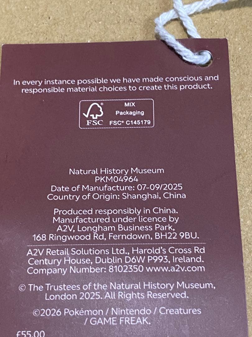 ポケモン ロンドン自然史博物館　イーブイ　クロスボディバッグ