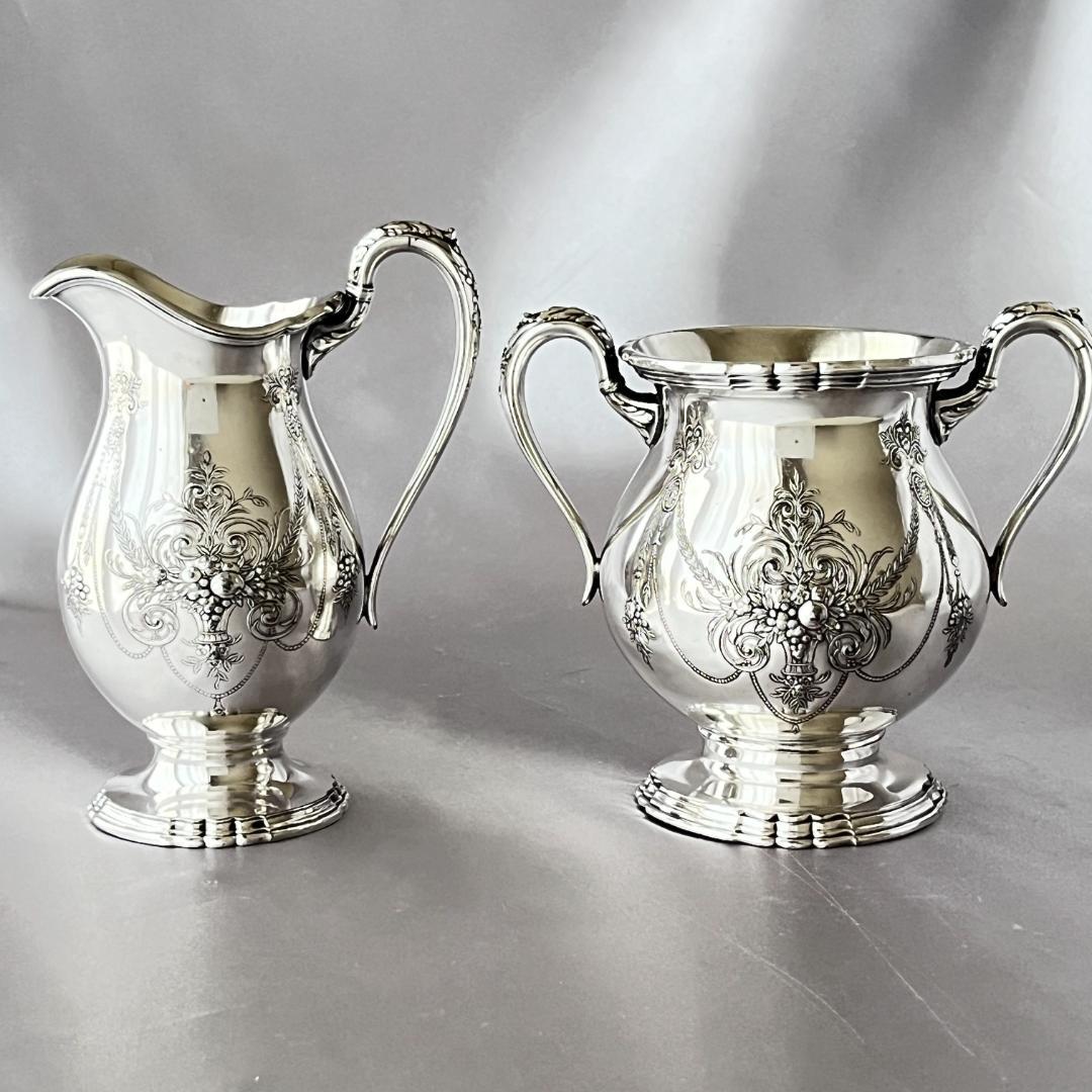 【Wilcox】【Lady Mary】コーヒーサービス 3点 果実のレリーフ