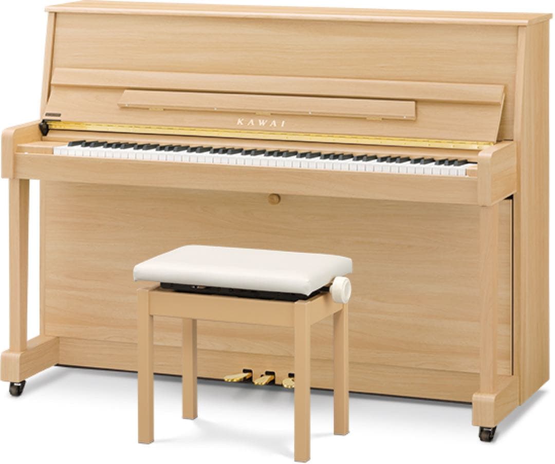 KAWAI アップライトピアノ 88鍵 ナチュラルウッド