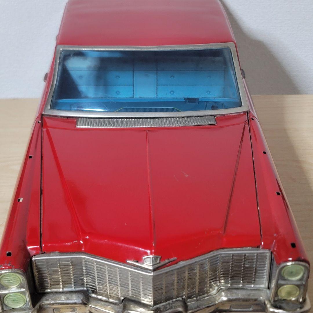 野村トーイ ブリキ 特大キャデラック赤 65cm