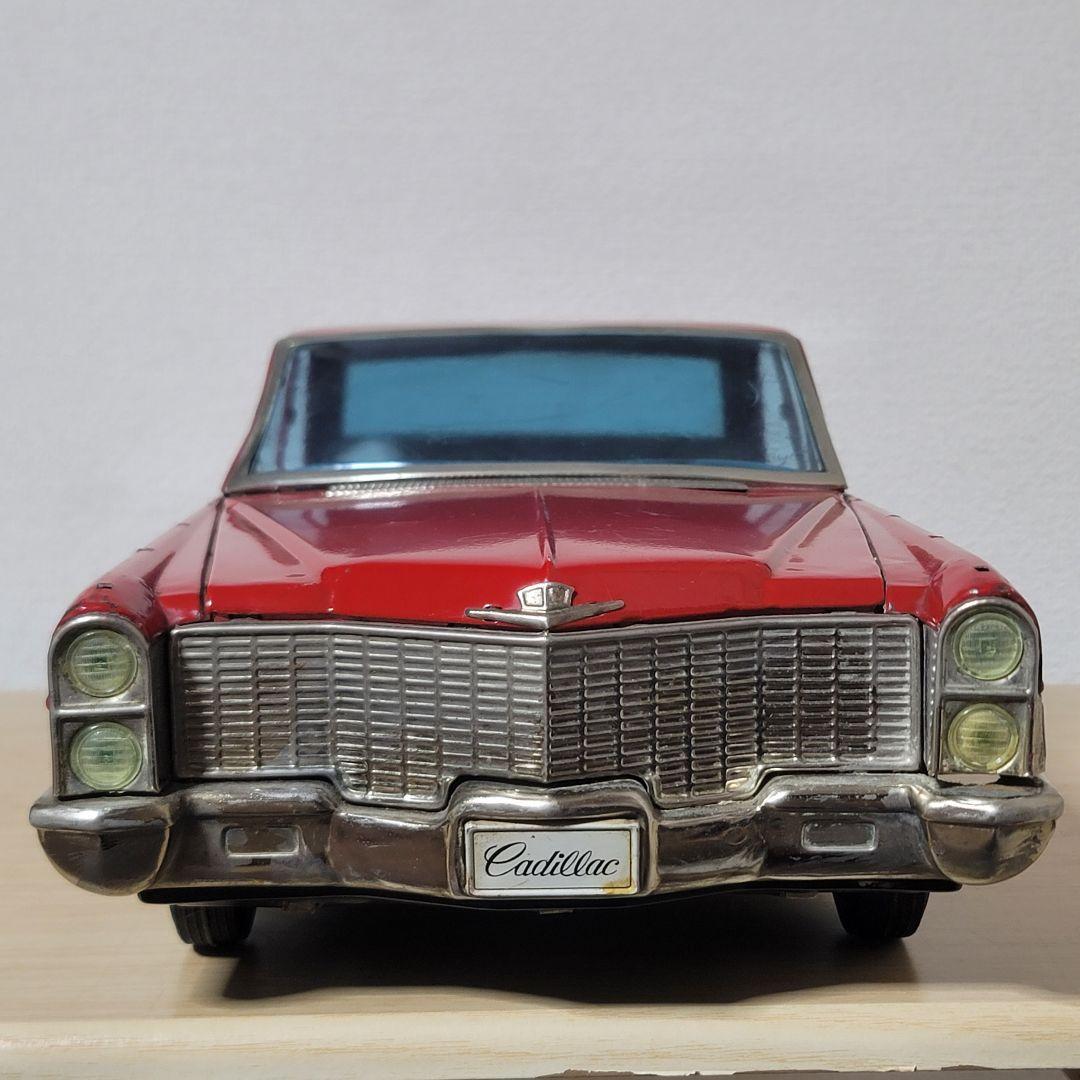 野村トーイ ブリキ 特大キャデラック赤 65cm