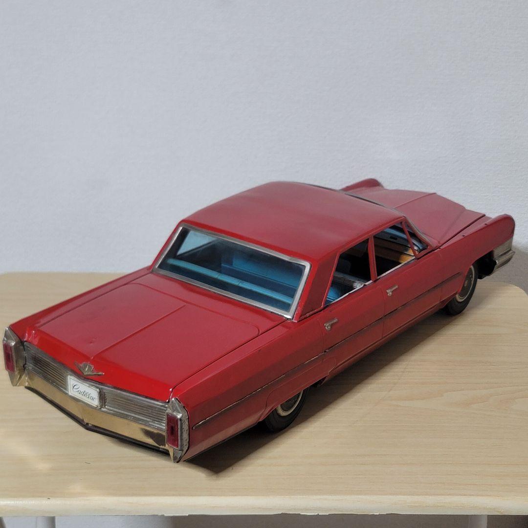 野村トーイ ブリキ 特大キャデラック赤 65cm
