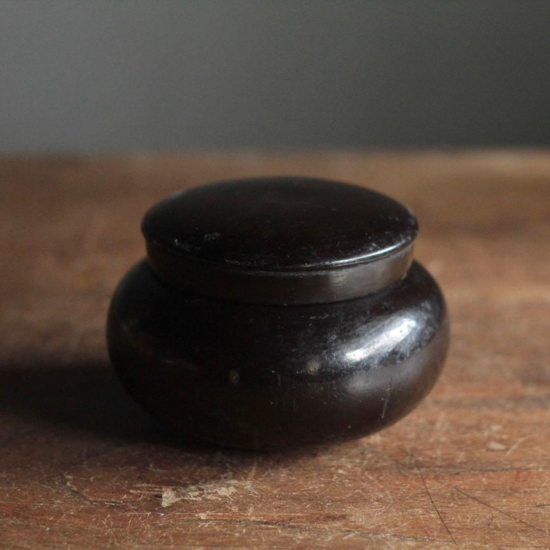 黒漆 薬壺 古美術 古道具 アンティーク 漆器