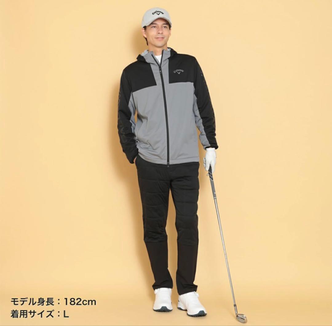 キャロウェイ ふんわり裏地 中綿風 フーディ 未使用タグ付L、ストレッチ防風撥水