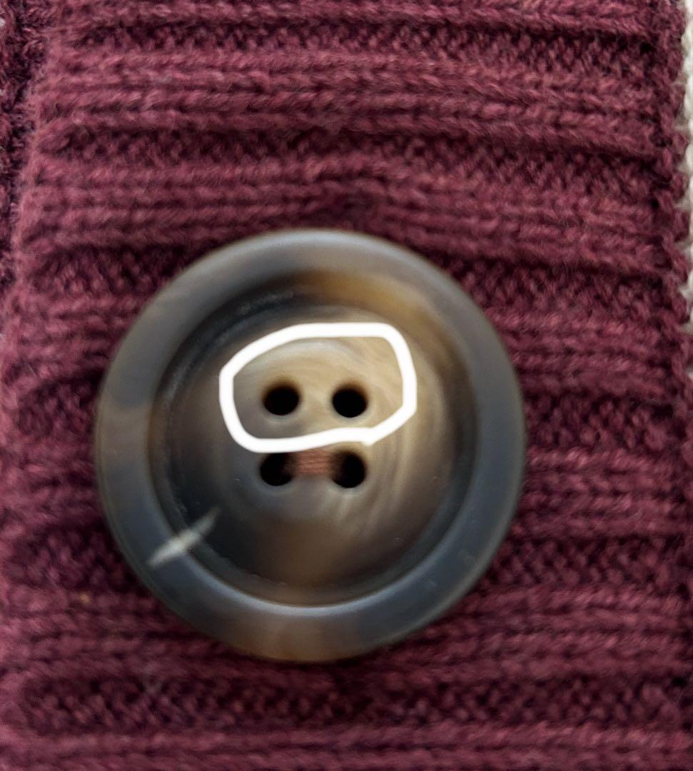 秋冬 Malbon カーディガン アイボリー/バーガンディ/オレンジXXL