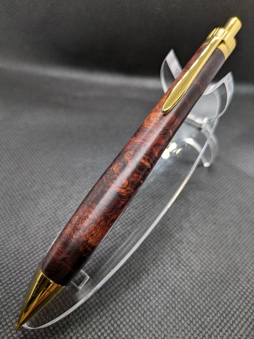(値下げ) 極上杢 ホンジュラスローズウッド瘤 シャーペン 工房楔監修 加藤金属