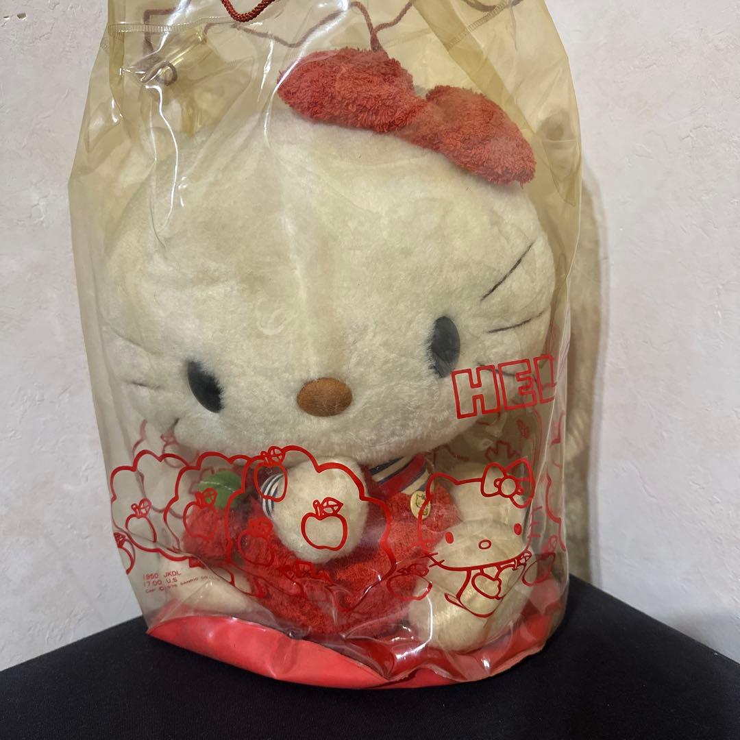 初期　ハローキティ　ぬいぐるみ　袋付　ビンテージ　昭和レトロ　激レア