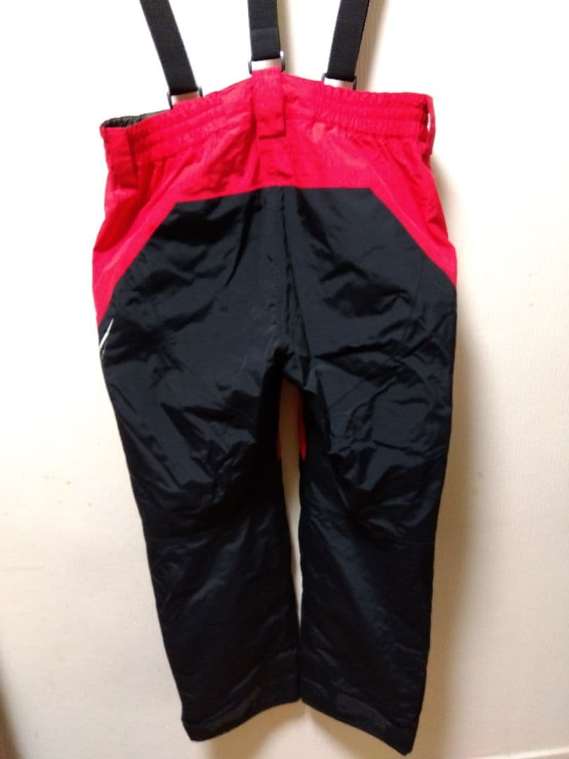 シマノ　防寒着　防寒パンツ　2XL レッド　サスペンダー付き　防寒対策