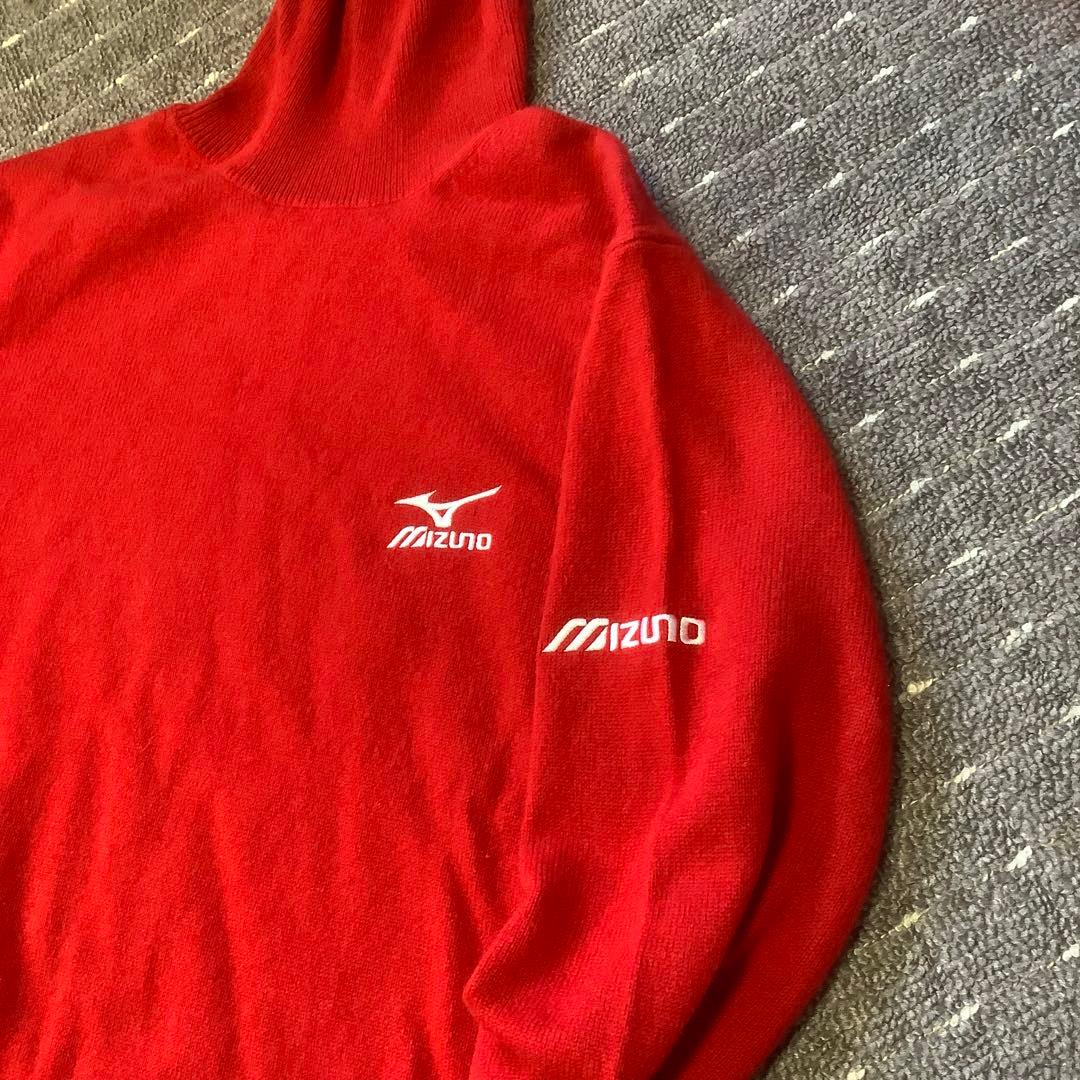 【カシミア100%】ミズノ　MIZUNO タートルネックセーター　レッド　3L