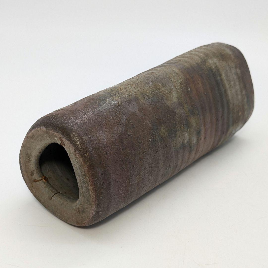 岡山県重要無形文化財 山本雄一 備前焼 三角花入 花瓶 花器 フラワーベース