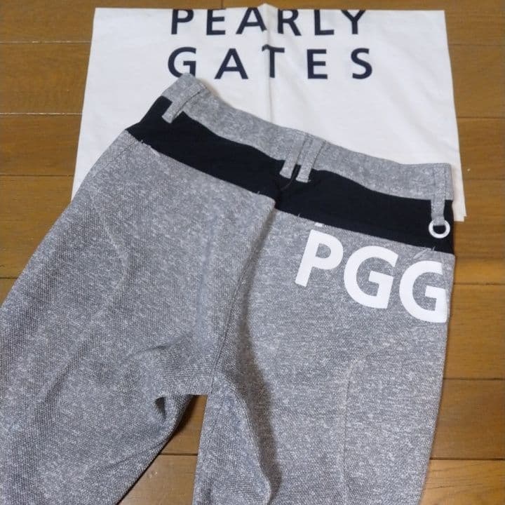 ⭐美品⭐PGG⭐パーリーゲイツ⭐デカロゴ⭐ストレッチパンツ⭐ダークグレー⭐M⭐