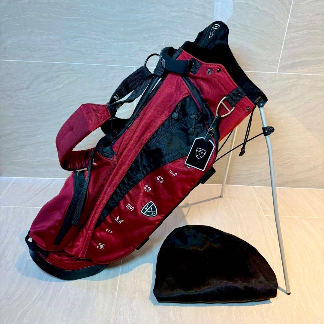 NIKE キャディバッグ　ワインレッド　軽量