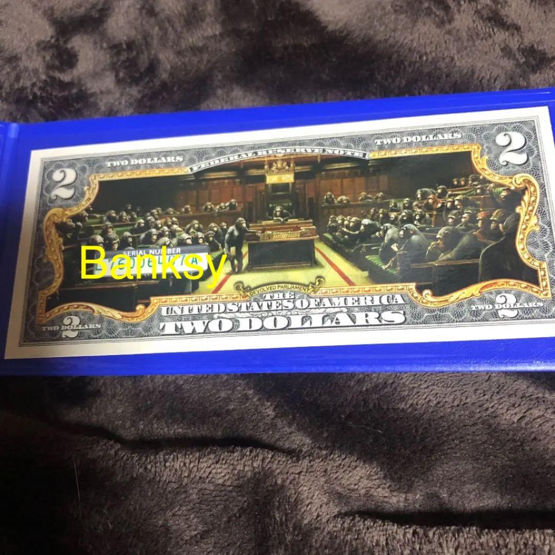 Banksy バンクシー　バルーンガールと猿の議会　紙幣