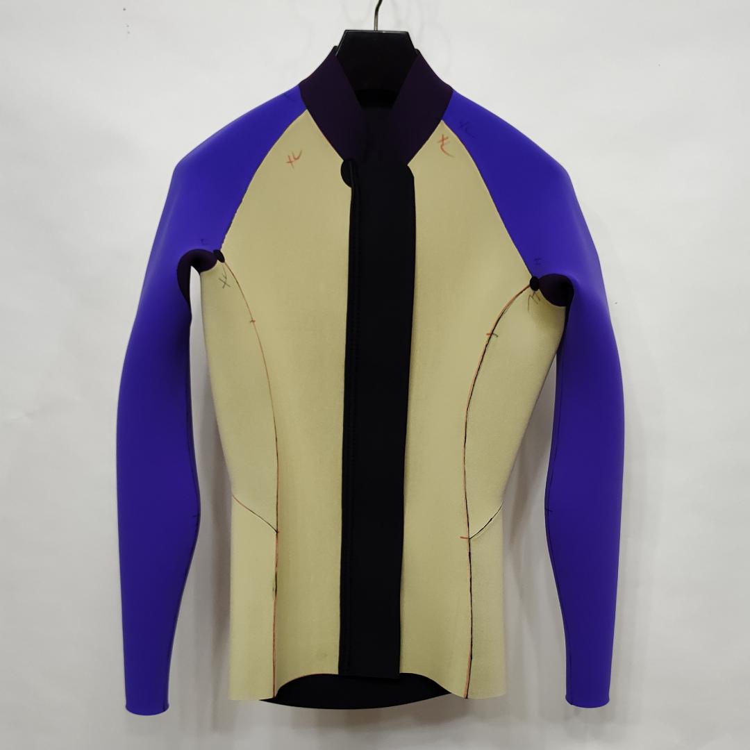 新品☆ジャージ2mmフロントジップ長袖タッパー　MBサイズ　ウェットスーツ