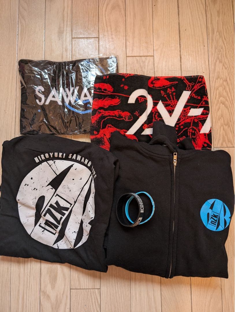 澤野弘之 nzkグッズ6点セット　パーカー、Tシャツ、タオル2点、ブレス2点