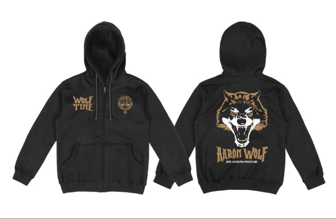 【新品未使用品】ウルフアロン　パーカー　ＸＬサイズ　ブラック　新日本プロレス